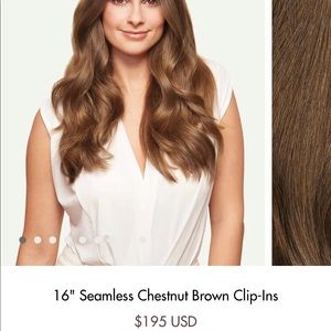 16 inch Luxy chestnut brown hair extensions